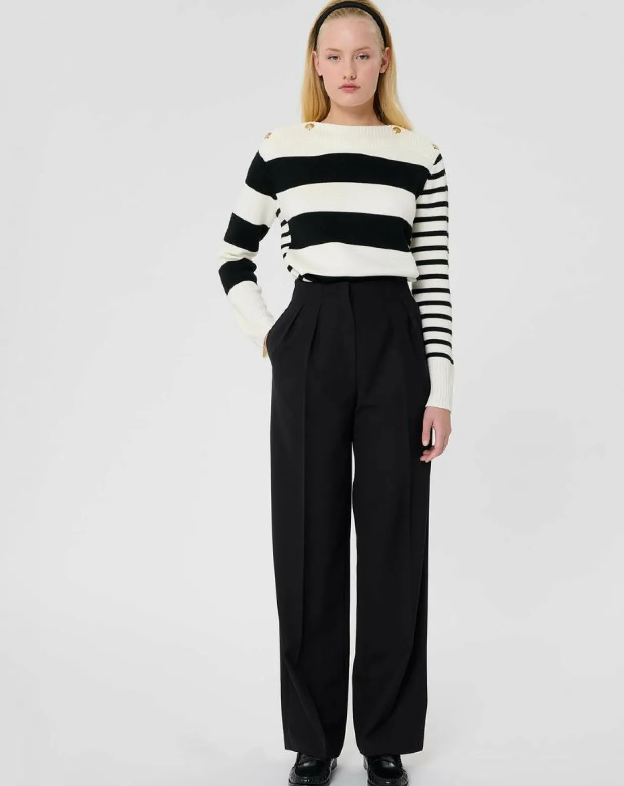 Pantalon en Laine mélangée Parigi noir-Tara Jarmon