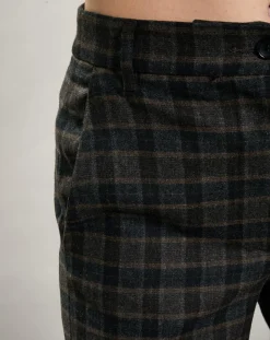 Pantalon en Laine mélangée Party marron/gris-Hartford New