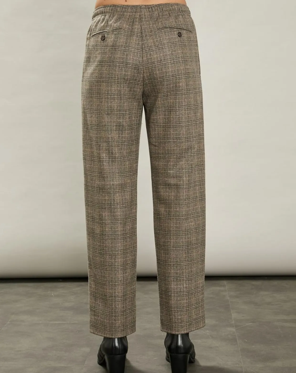 Pantalon en Laine mélangée Peyo beige/gris-Hartford Clearance
