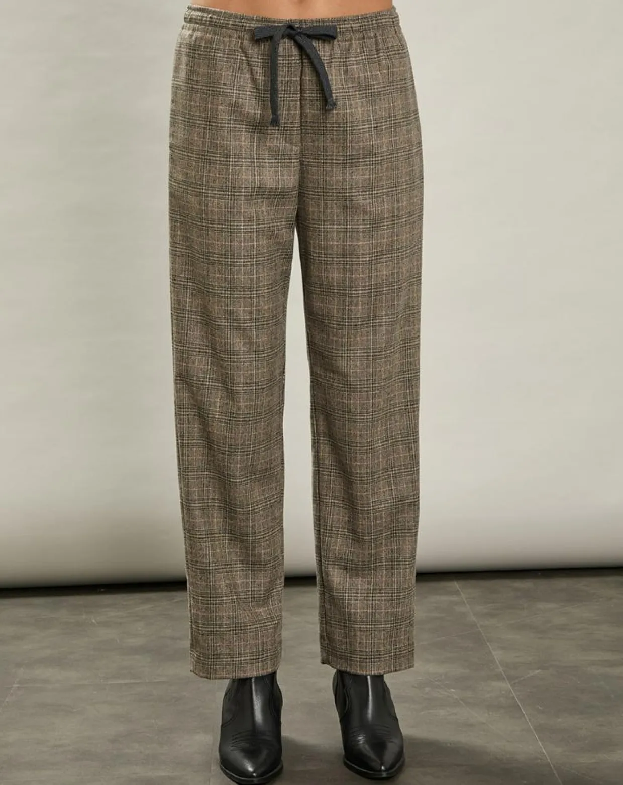 Pantalon en Laine mélangée Peyo beige/gris-Hartford Clearance