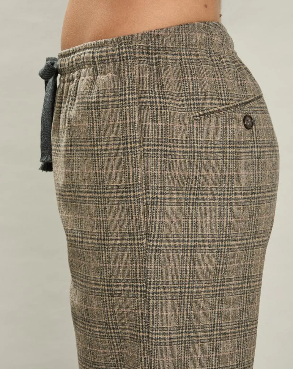 Pantalon en Laine mélangée Peyo beige/gris-Hartford Clearance