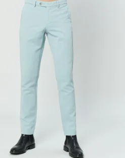 Pantalon en Lin mélangé Chino Slim Fit céladon-Hackett London Hot