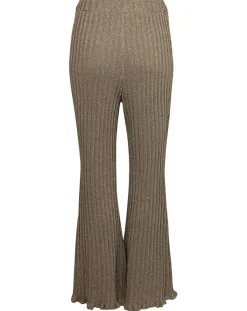 Pantalon en maille Côte Lurex argenté-Manoush Sale