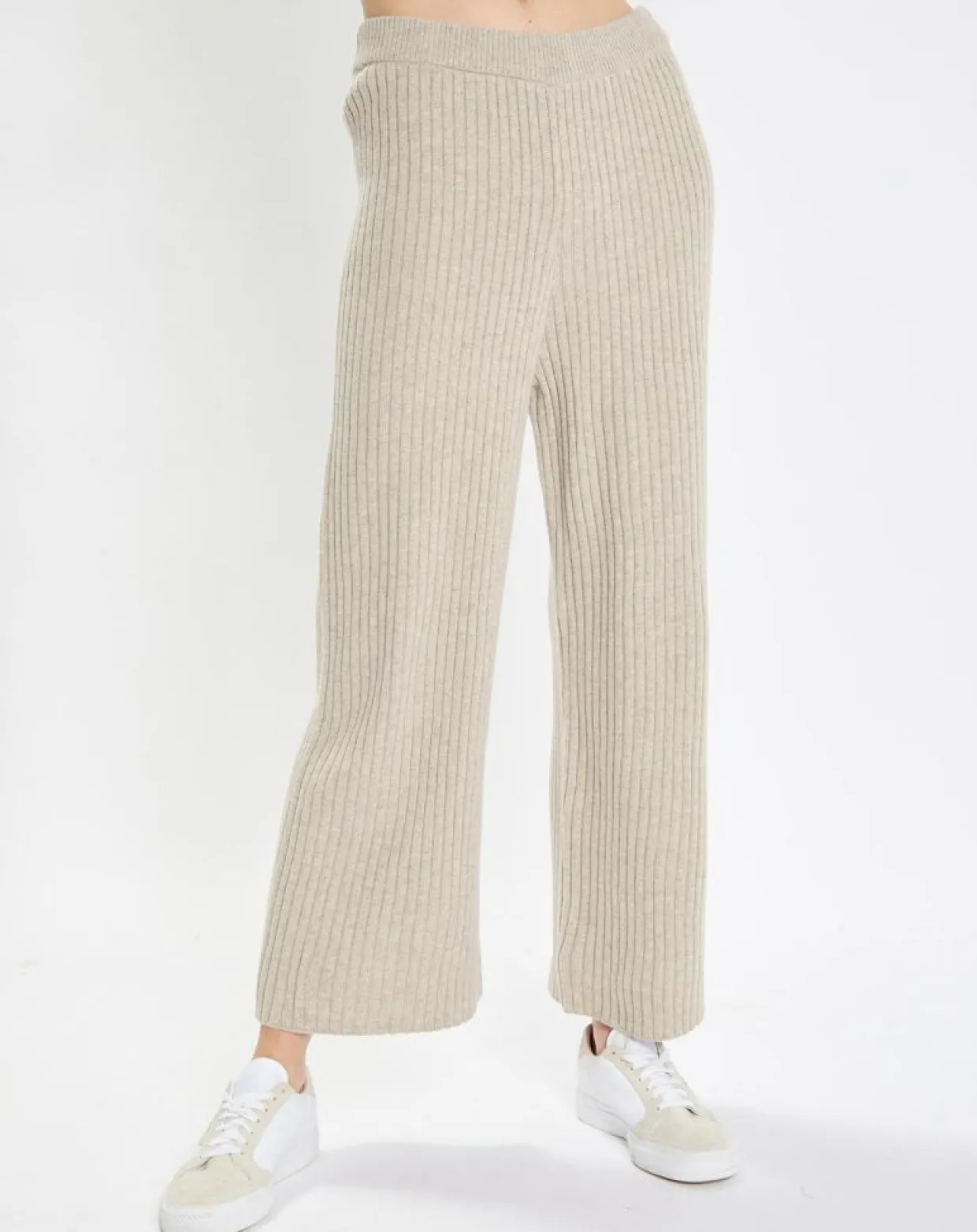 Femme Marc O'Polo Pantalons^Pantalon en maille côtelée beige