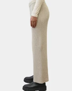 Femme Marc O'Polo Pantalons^Pantalon en maille côtelée beige