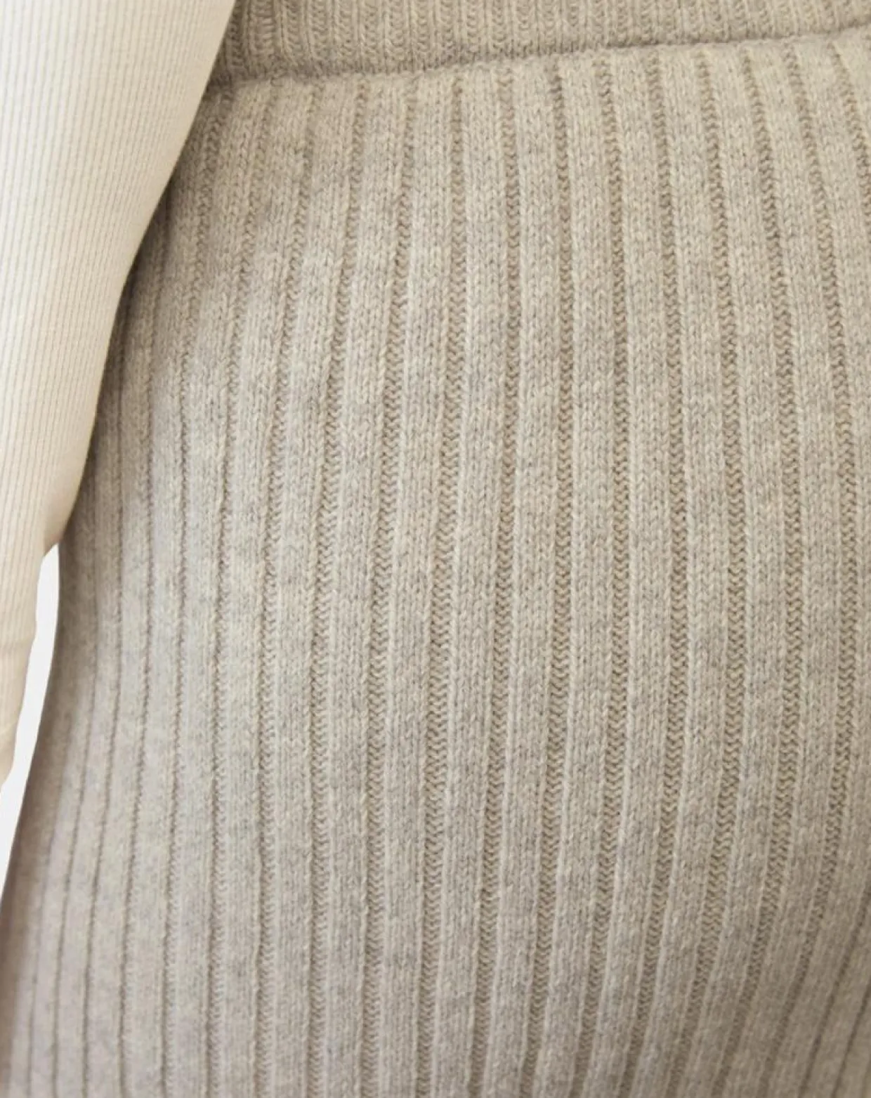 Femme Marc O'Polo Pantalons^Pantalon en maille côtelée beige