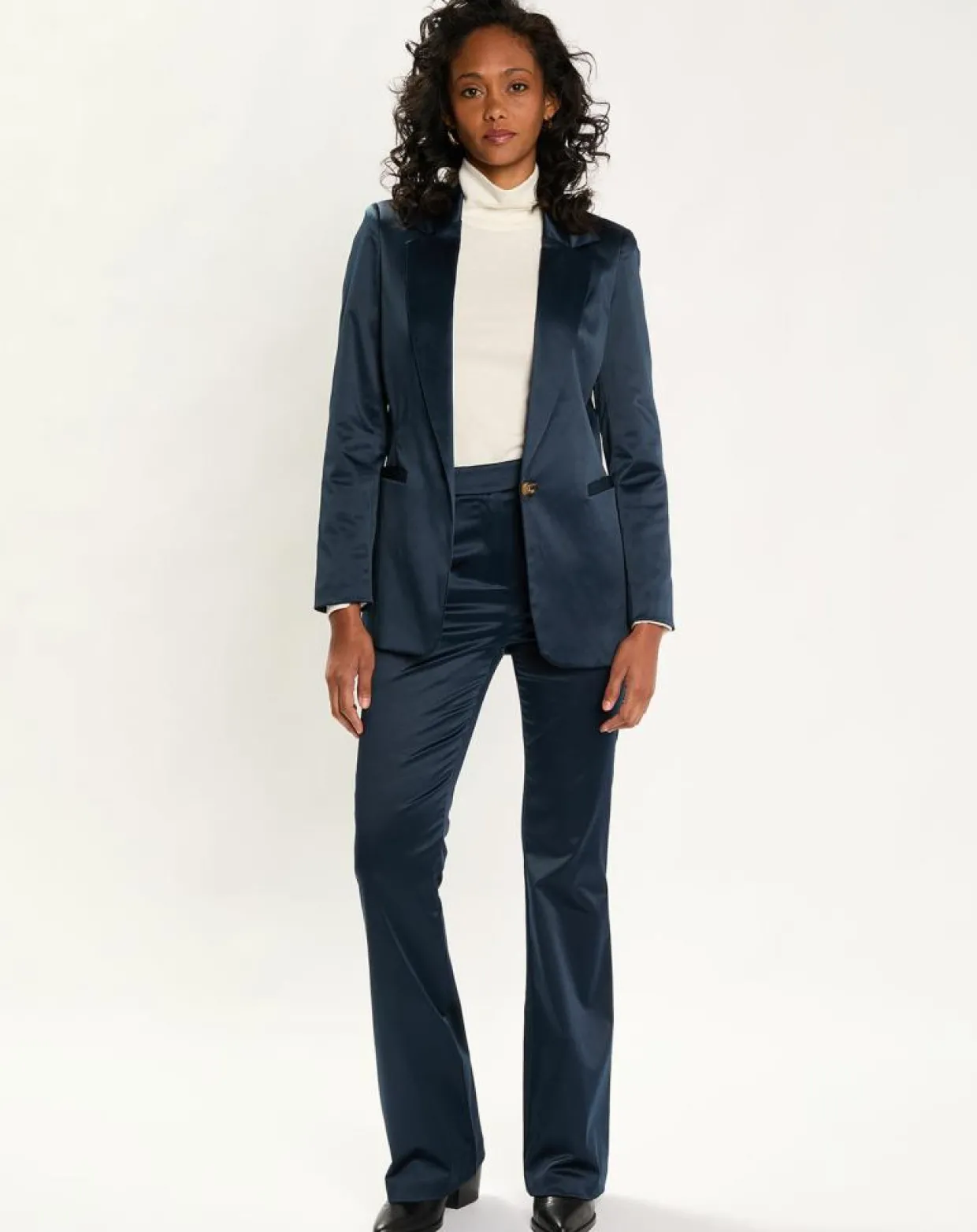 Femme Lauren Vidal Pantalons^Pantalon en Satin Moon nuit