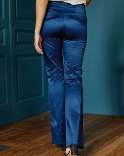 Femme Lauren Vidal Pantalons^Pantalon en Satin Moon nuit