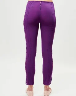 Pantalon en Soie mélangée Desert Rose violet-La Perla Clearance