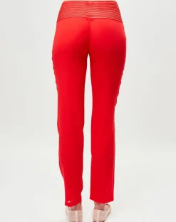 Femme La Perla Pantalons^Pantalon en Soie mélangée Garnet rouge