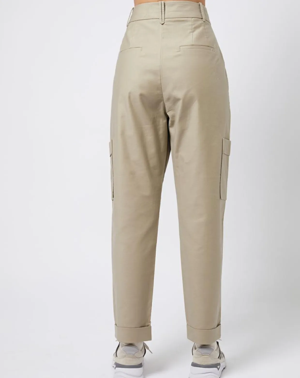 Pantalon en Toile de coton type cargo beige-Esprit Best