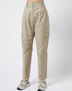 Pantalon en Toile de coton type cargo beige-Esprit Best