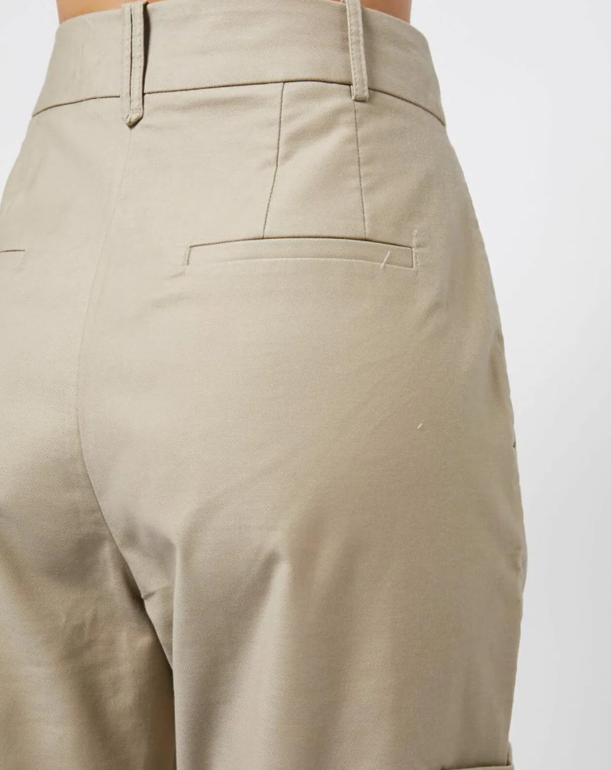 Pantalon en Toile de coton type cargo beige-Esprit Best