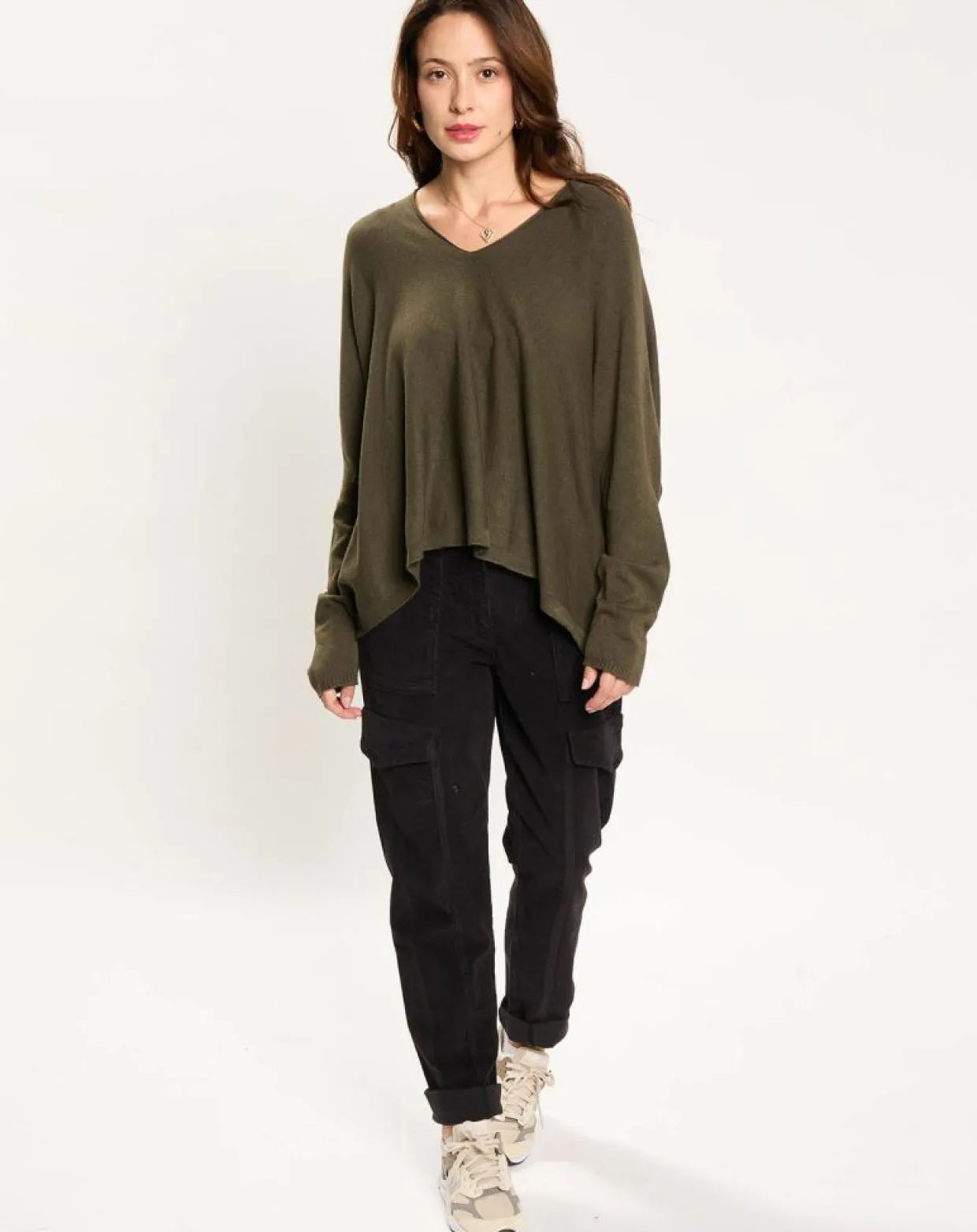Femme Lauren Vidal Pantalons^Pantalon en Velours Cargo noir