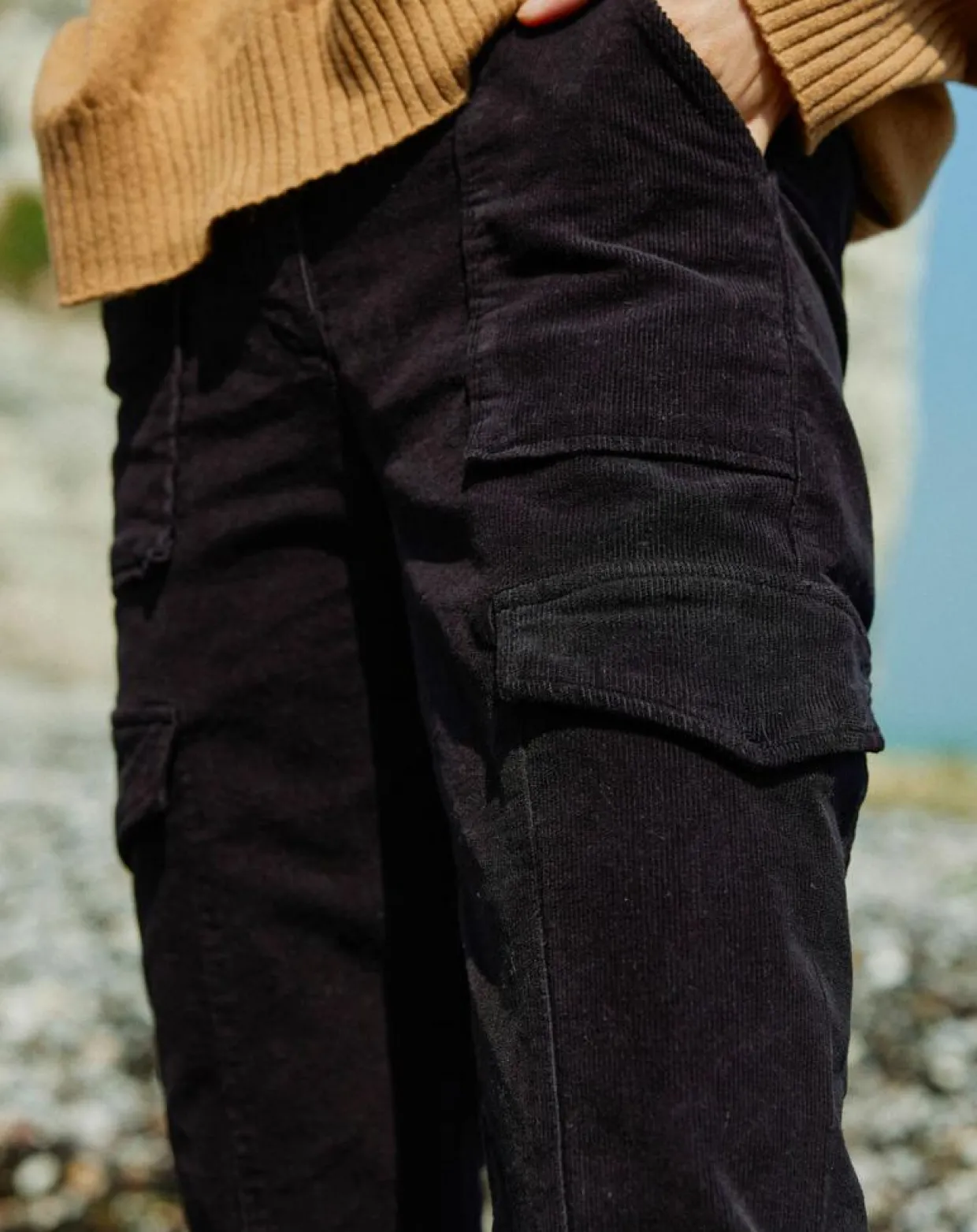 Femme Lauren Vidal Pantalons^Pantalon en Velours Cargo noir
