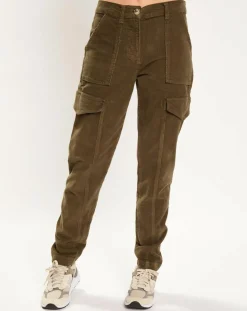 Femme Lauren Vidal Pantalons^Pantalon en Velours Cargo vert