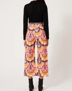 Pantalon en Velours côtelé Fall imprimé rose/multicolore-Manoush Online