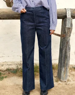 Femme Lauren Vidal Pantalons^Pantalon en Velours côtelé Chiara nuit