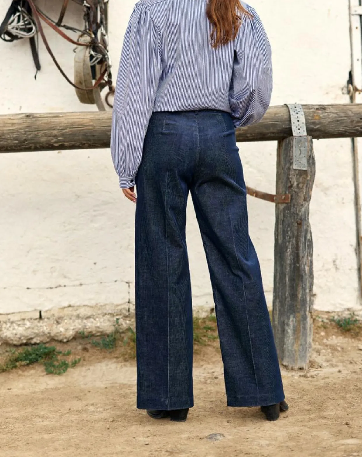 Femme Lauren Vidal Pantalons^Pantalon en Velours côtelé Chiara nuit