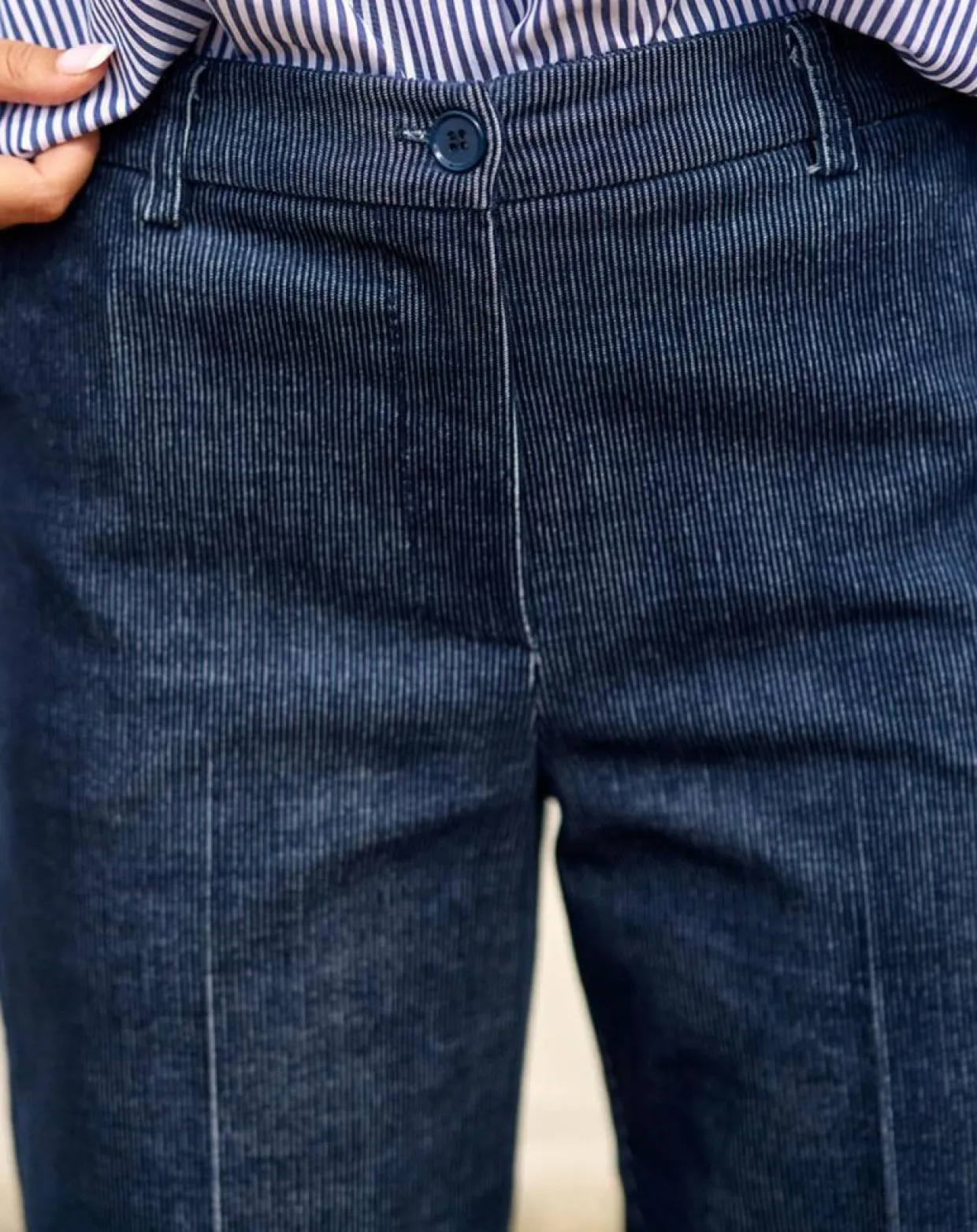 Femme Lauren Vidal Pantalons^Pantalon en Velours côtelé Chiara nuit