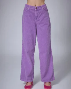 Pantalon en Velours côtelé Baggy parme-Manoush Discount