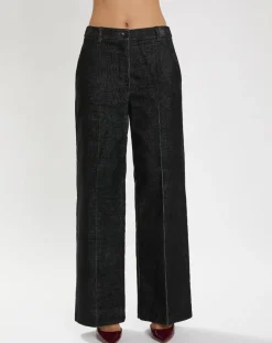 Femme Lauren Vidal Pantalons^Pantalon en Velours côtelé Chiara noir