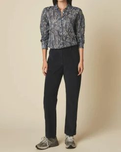 Pantalon en Velours côtelé 7/8ème Punch granit-Hartford