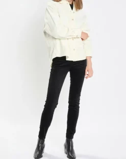 Femme Marc O'Polo Pantalons^Pantalon en Velours de coton bio Slim Mavas noir