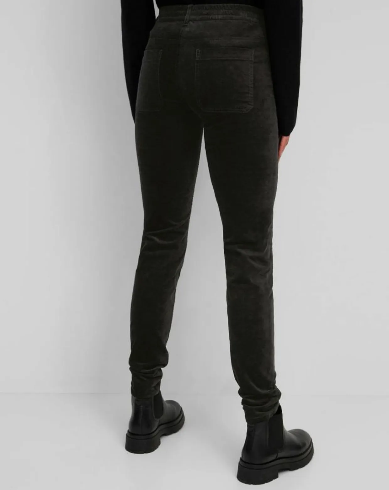 Femme Marc O'Polo Pantalons^Pantalon en Velours de coton bio Slim Mavas noir