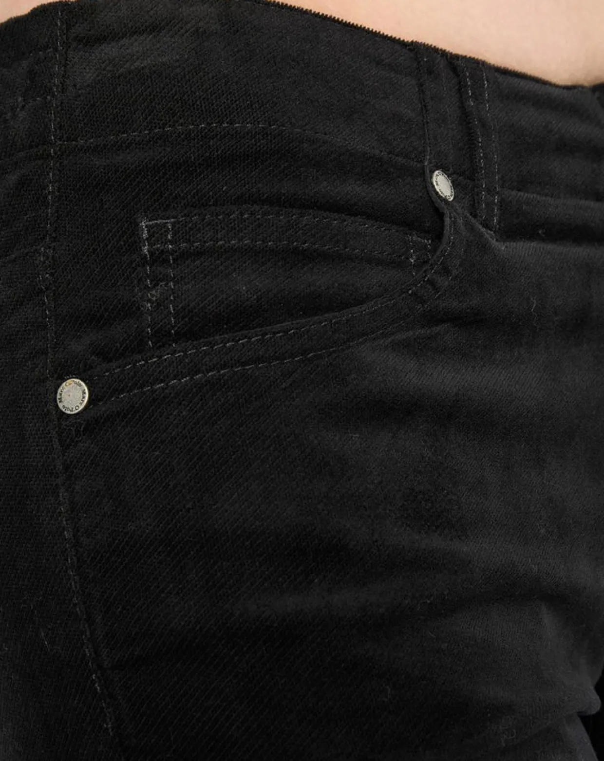 Femme Marc O'Polo Pantalons^Pantalon en Velours de coton bio Slim Mavas noir