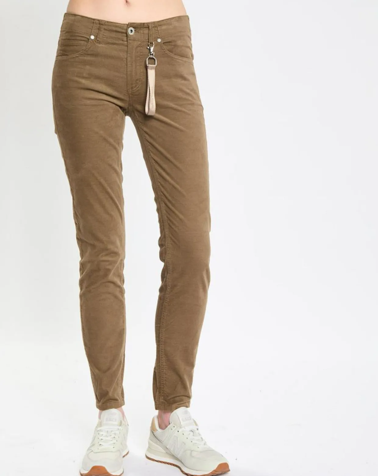 Femme Marc O'Polo Pantalons^Pantalon en Velours de coton bio Slim Mavas marron