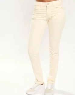 Pantalon en Velours Fin écru-Esprit Clearance