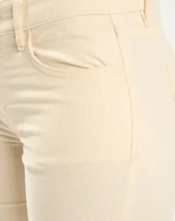 Pantalon en Velours Fin écru-Esprit Clearance