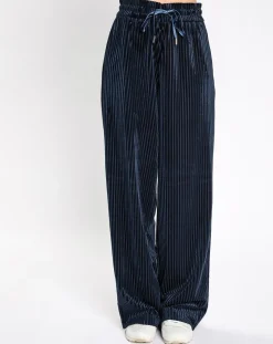 Femme Esprit Pantalons^Pantalon en Velours fluide rib bleu marine