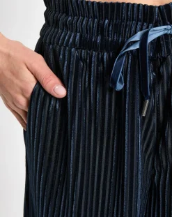 Femme Esprit Pantalons^Pantalon en Velours fluide rib bleu marine