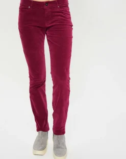 Pantalon en Velours lisse Alby bordeaux-Marc O'Polo Discount