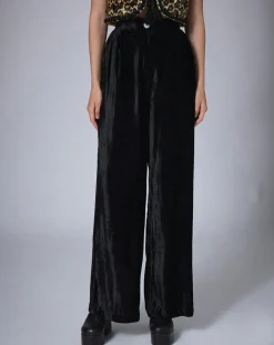 Pantalon en Velours Night noir-Manoush Online