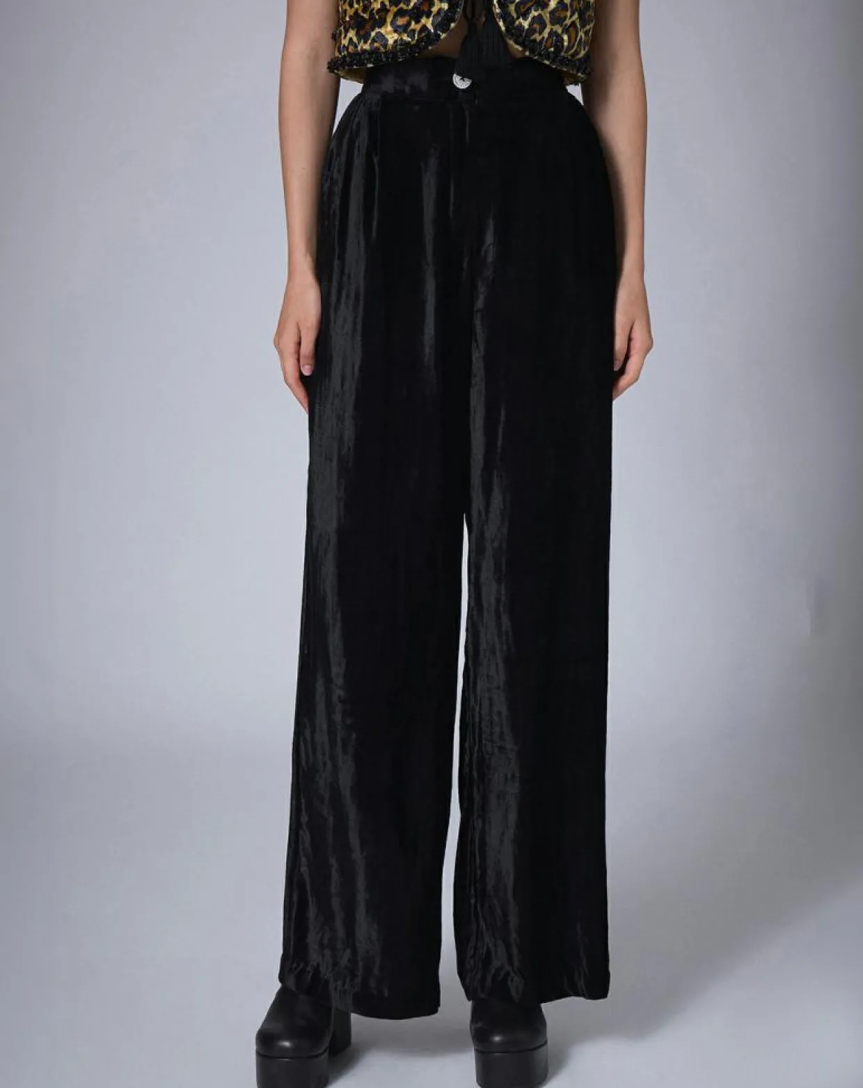 Pantalon en Velours Night noir-Manoush Online