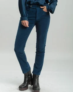 Femme Lauren Vidal Pantalons^Pantalon en Velours Pants paon