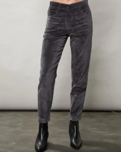 Pantalon en Velours Pepite charbon-Hartford Discount