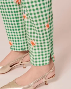 Pantalon en vichy vert-Tara Jarmon Hot