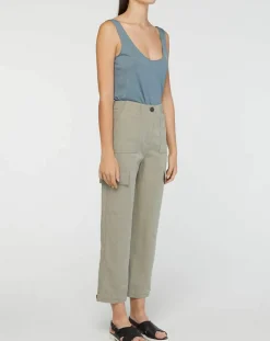Pantalon Eprise kaki clair-Galeries Lafayette