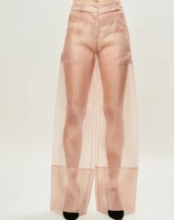 Pantalon Esprit d'Atelier en Soie rose-La Perla