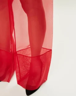 Pantalon Esprit d'Atelier 100% Soie rouge-La Perla Hot
