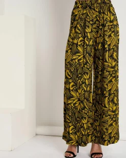 Pantalon Jade satiné imprimé jaune-See u Soon