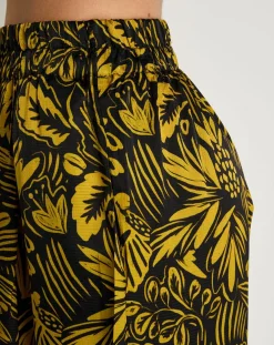 Pantalon Jade satiné imprimé jaune-See u Soon