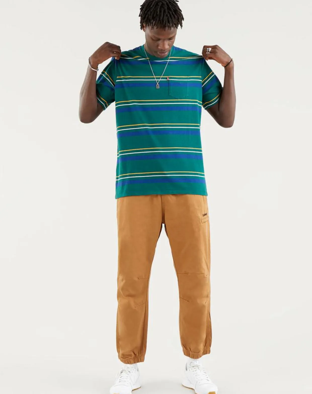 Pantalon Jogger en Coton et Chanvre marron-Levi's® Online