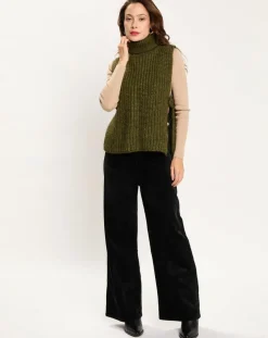 Pantalon jupe-culotte Cloé noir-Lauren Vidal New