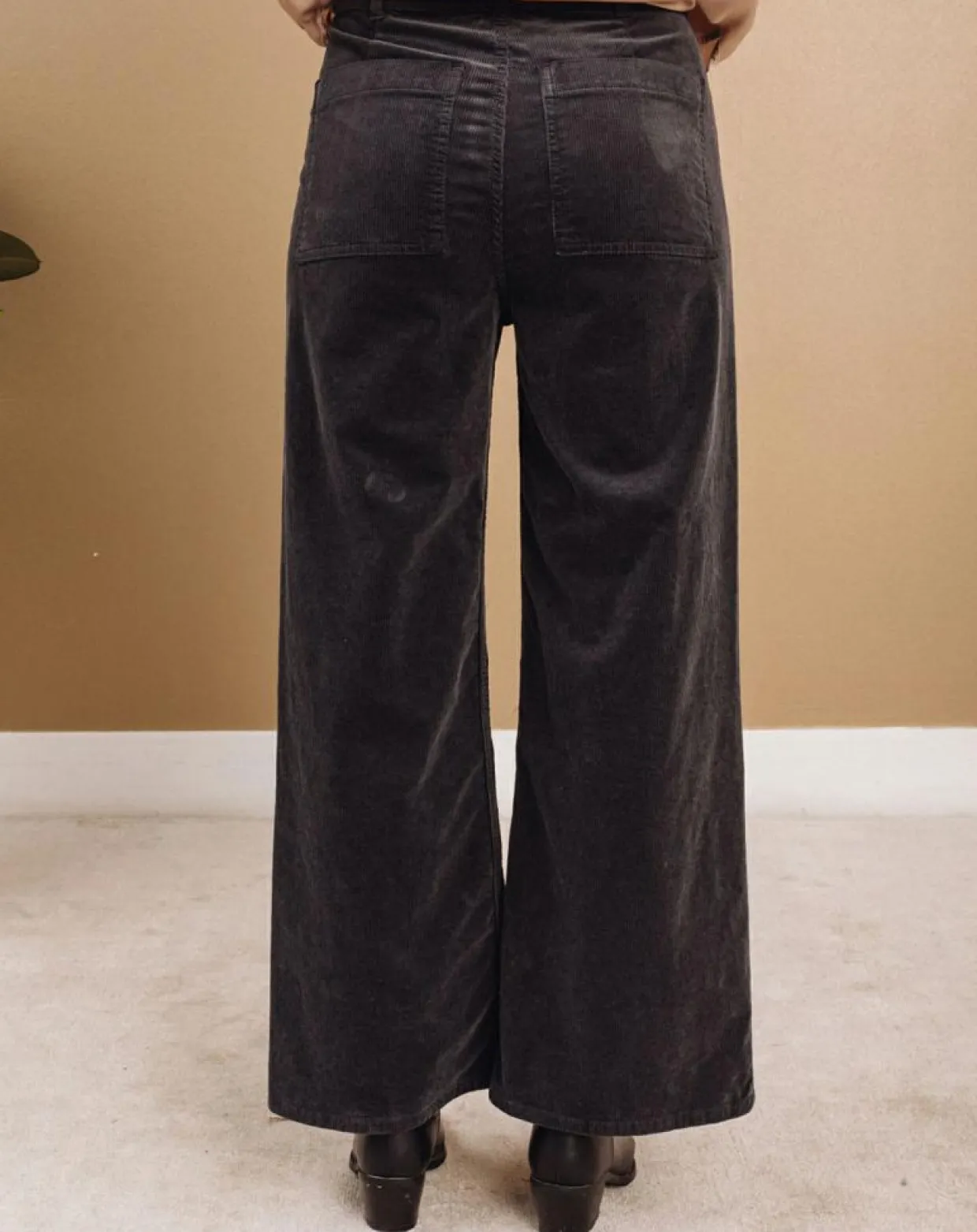 Pantalon jupe-culotte Cloé bitume-Lauren Vidal Outlet