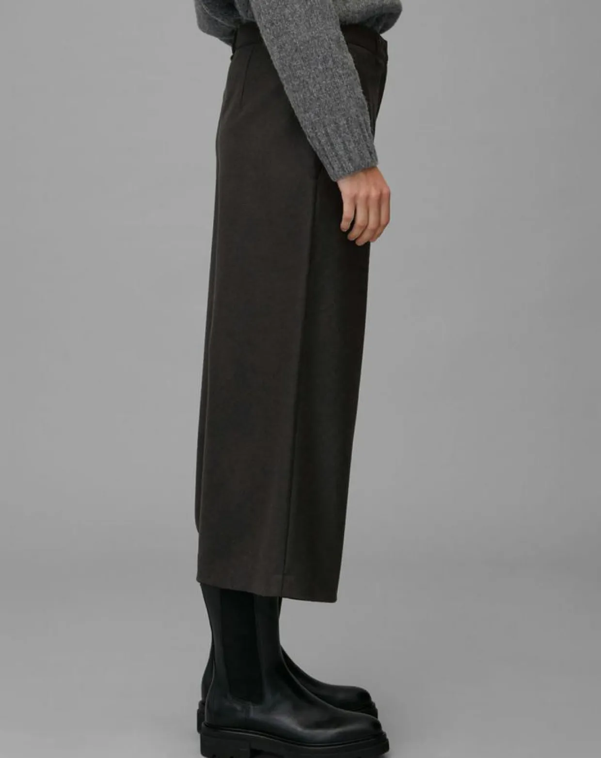 Femme Marc O'Polo Pantalons^Pantalon jupe-culotte en Laine mélangée noir